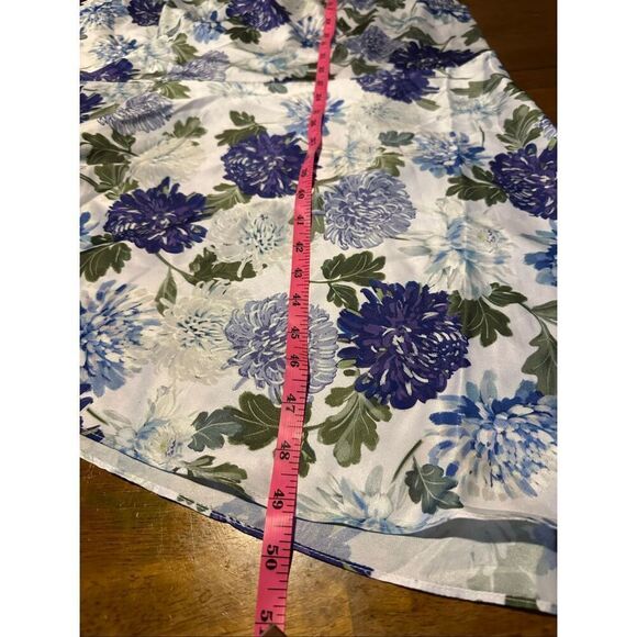 New Sam Edelman Womens Silky Floral Print Midi Dress Purple Mist Size Large - Picture 14 of 14